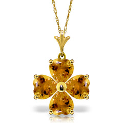 Elegant Petal Citrine Necklace