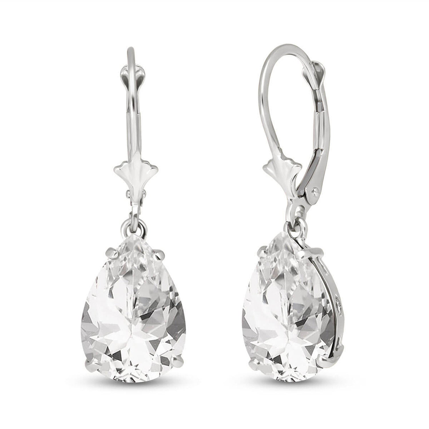 Hidden Light White Topaz Earrings