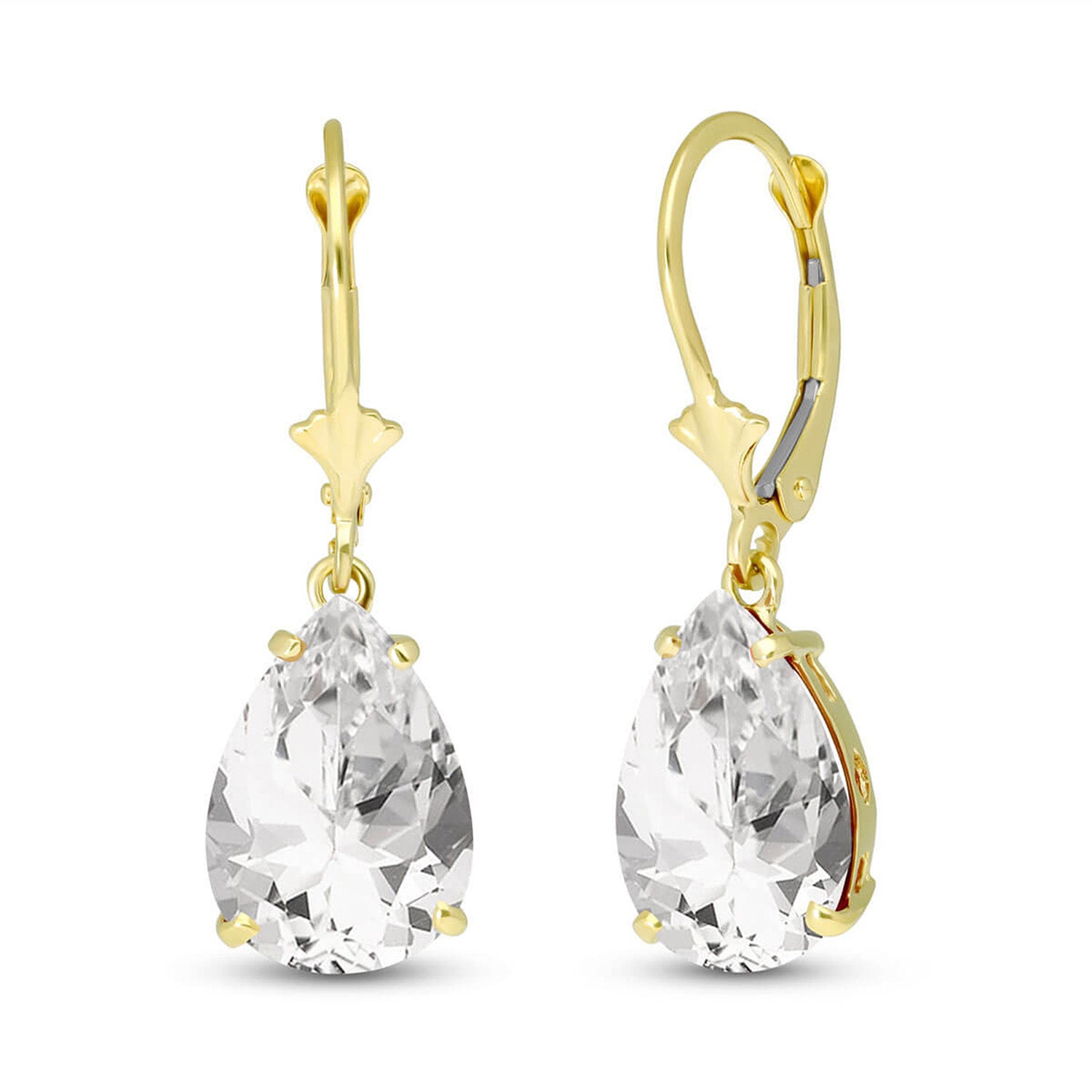 Hidden Light White Topaz Earrings