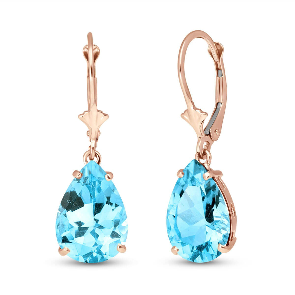 Hidden Light Blue Topaz Earrings