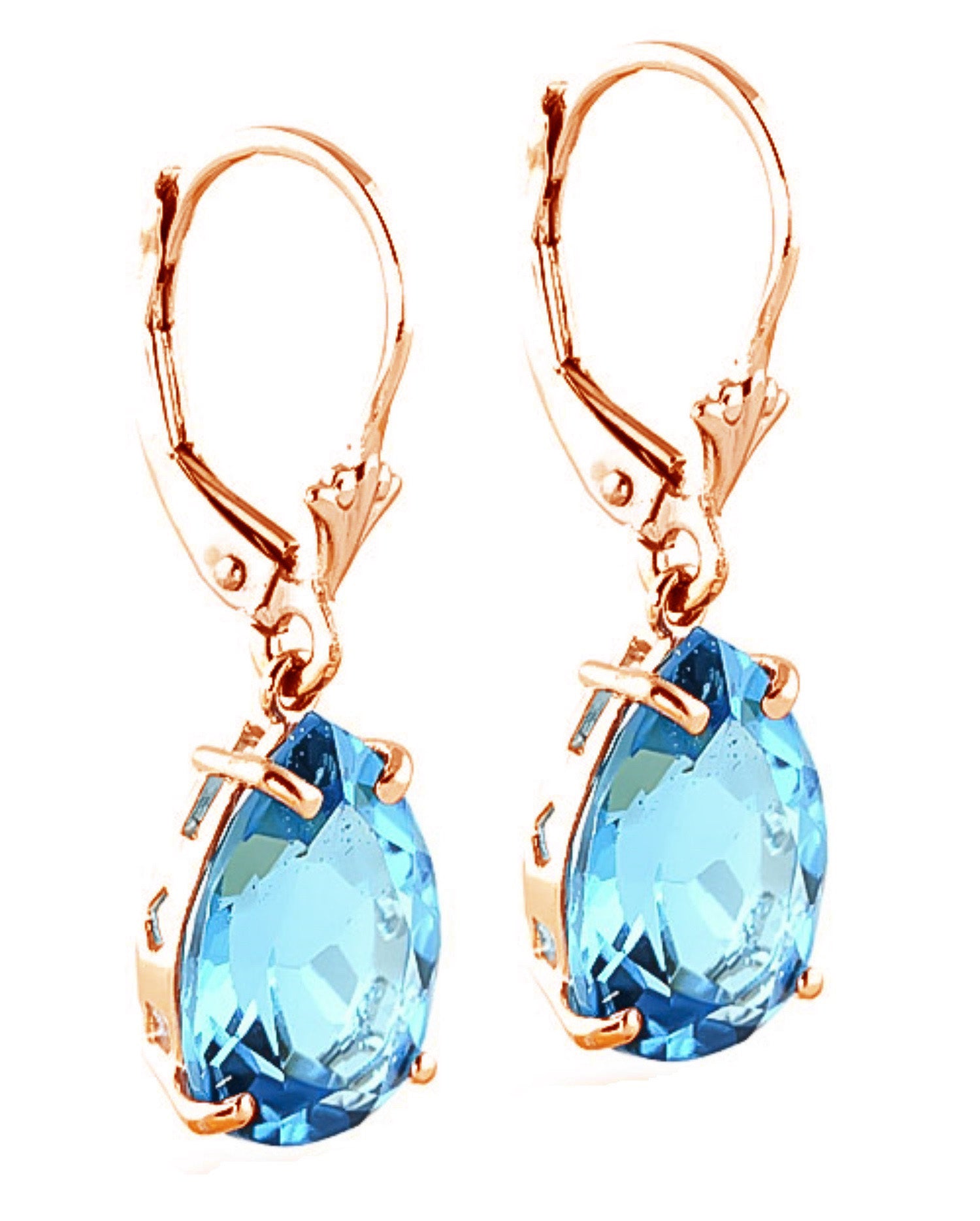 Hidden Light Blue Topaz Earrings
