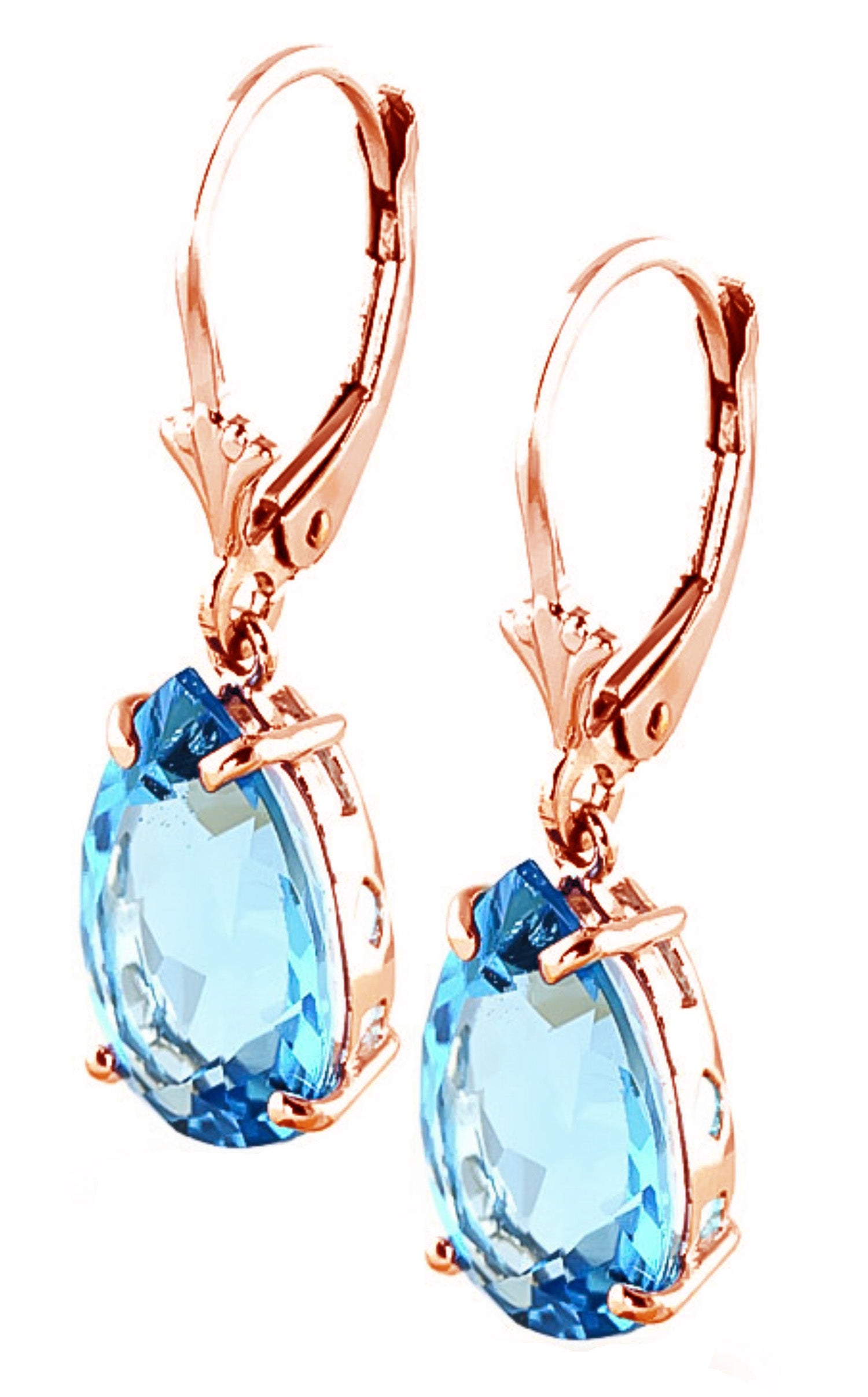 Hidden Light Blue Topaz Earrings
