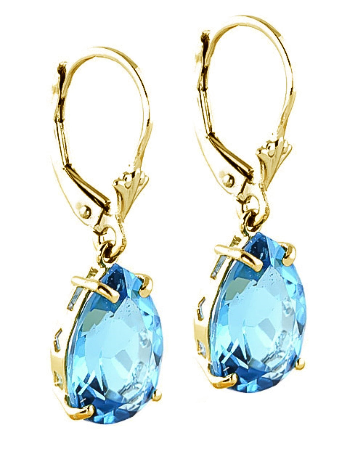 Hidden Light Blue Topaz Earrings