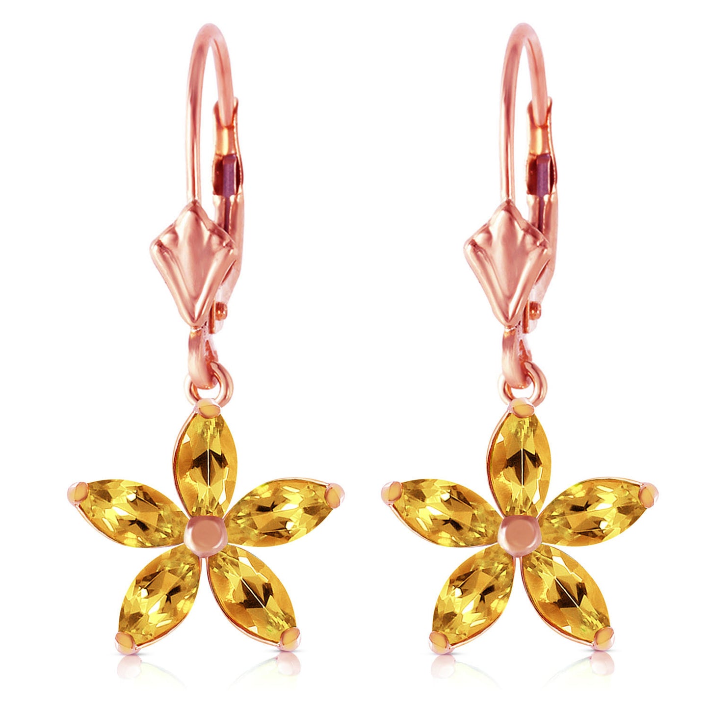 Flora Gem Citrine Earrings