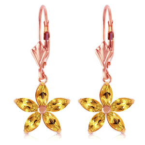 Flora Gem Citrine Earrings