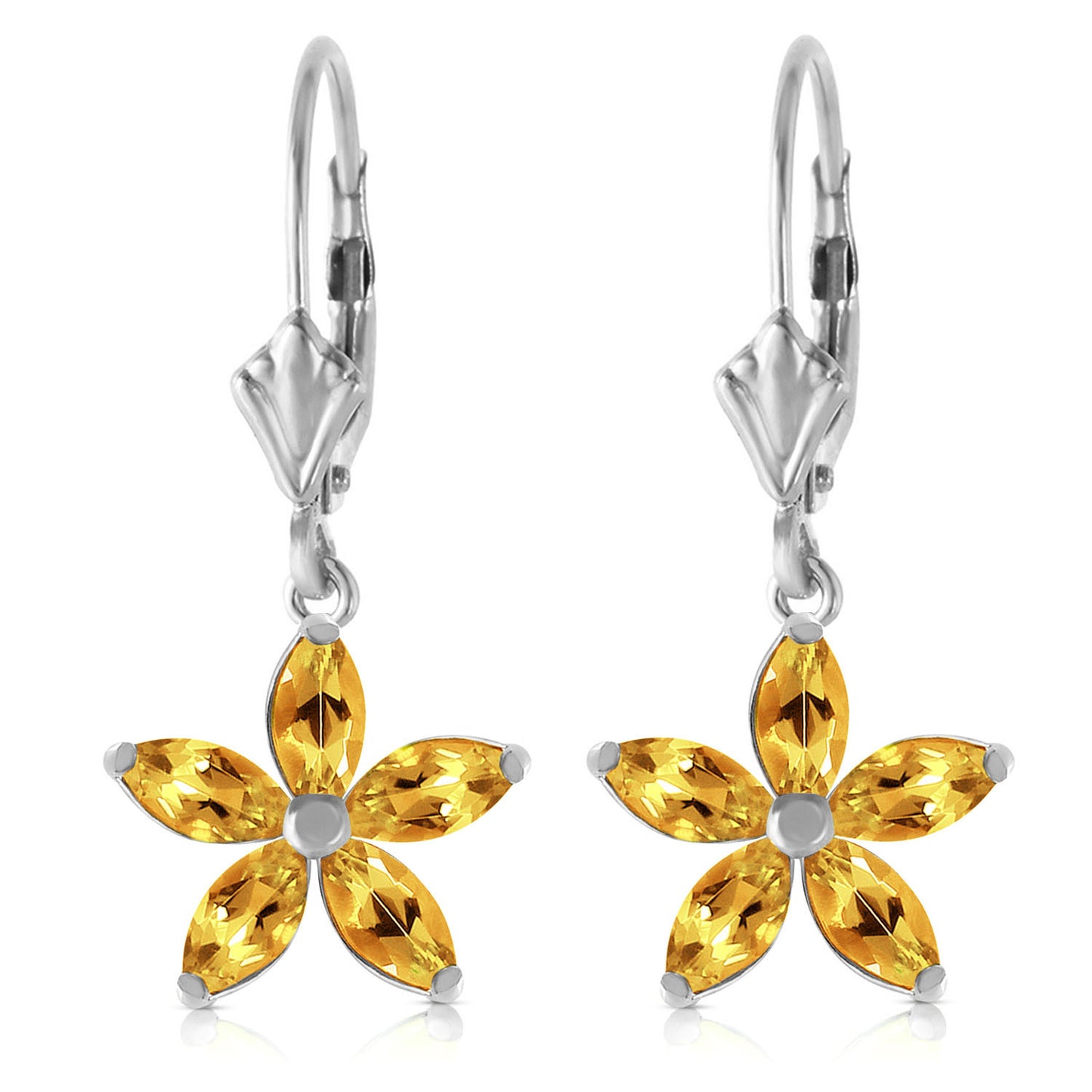 Flora Gem Citrine Earrings