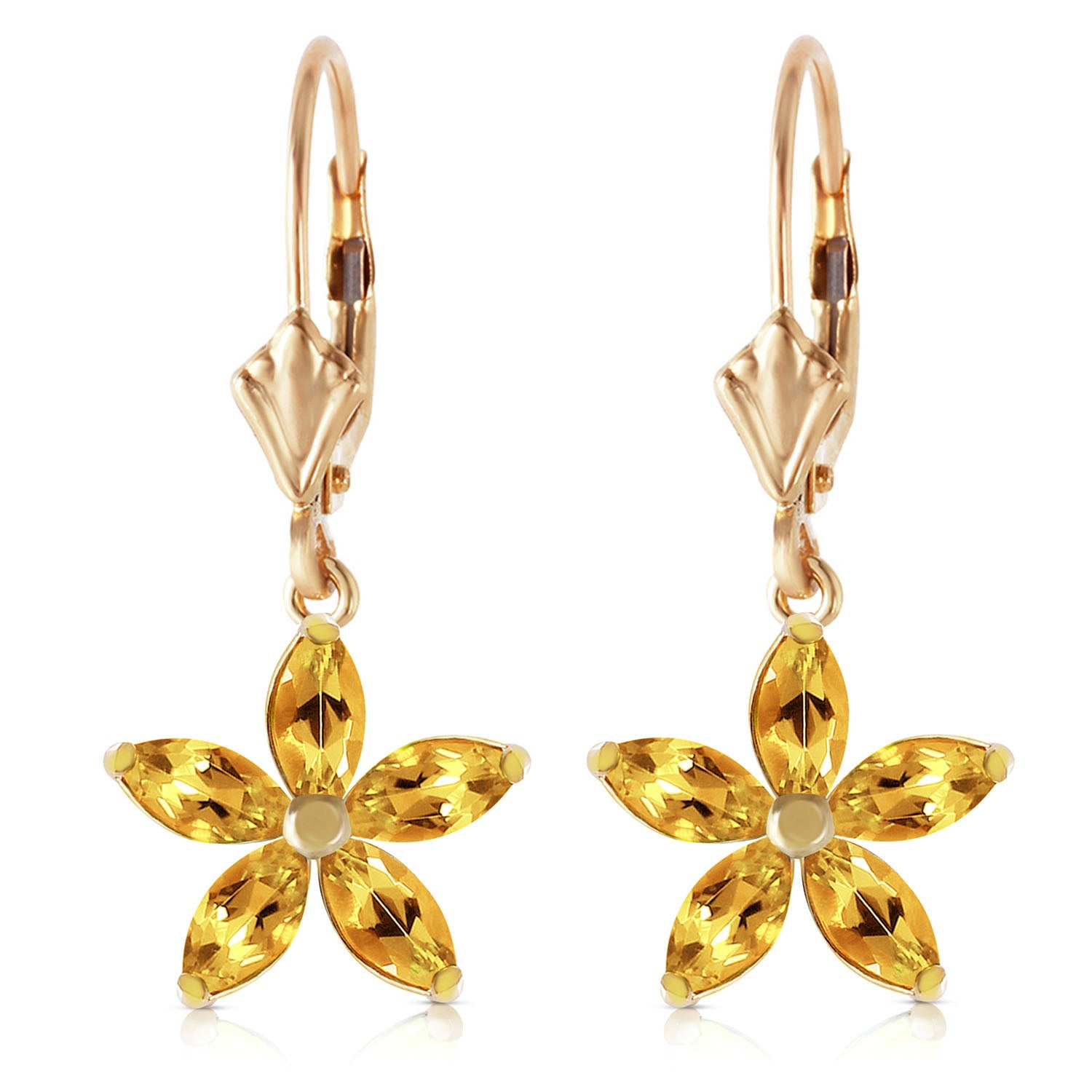 Flora Gem Citrine Earrings