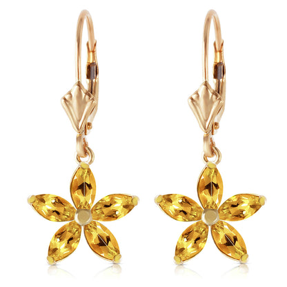 Flora Gem Citrine Earrings