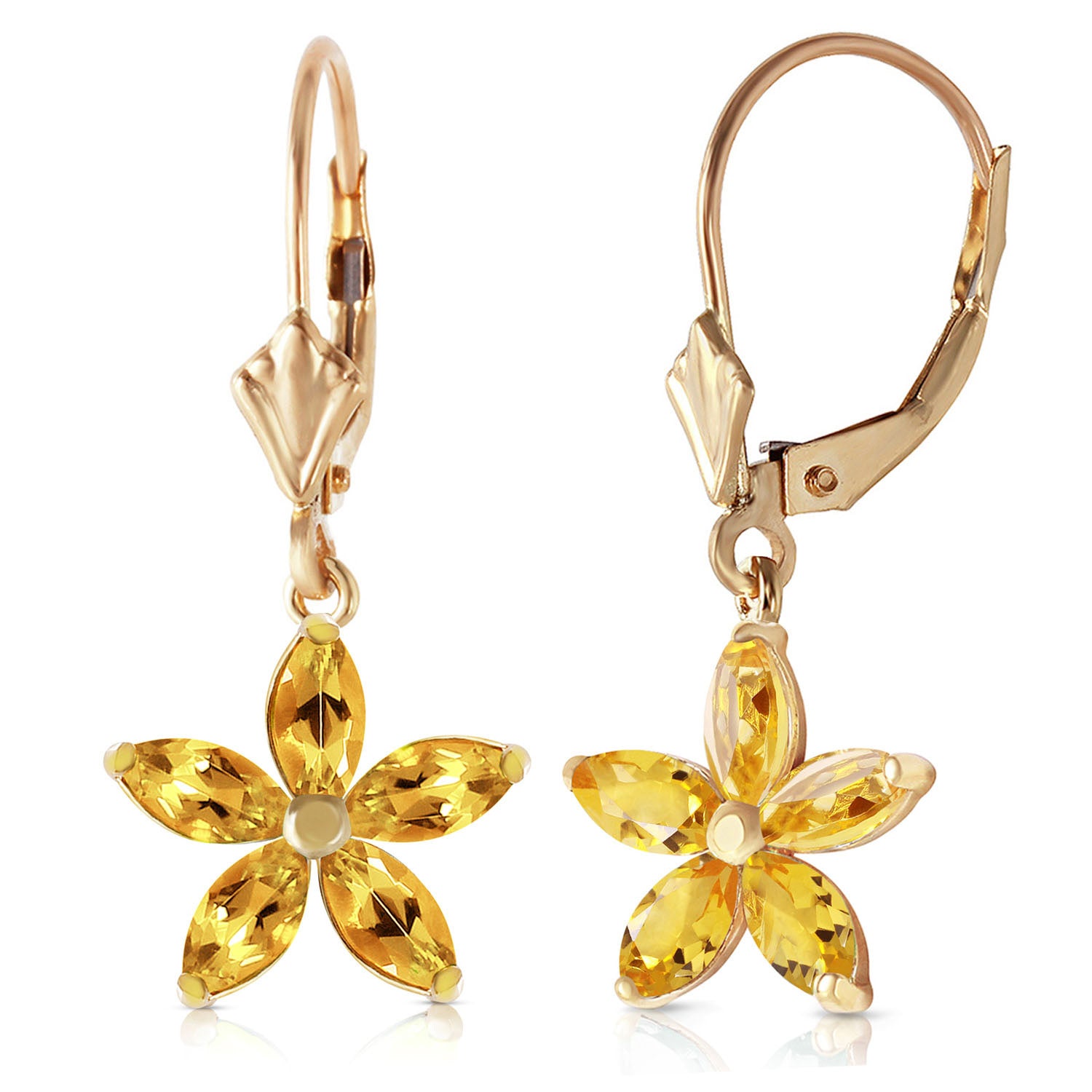 Flora Gem Citrine Earrings