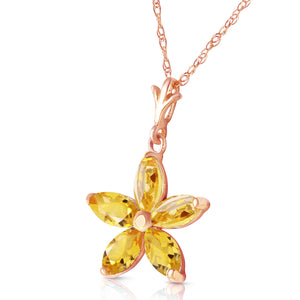 Radiant Petal Citrine Necklace