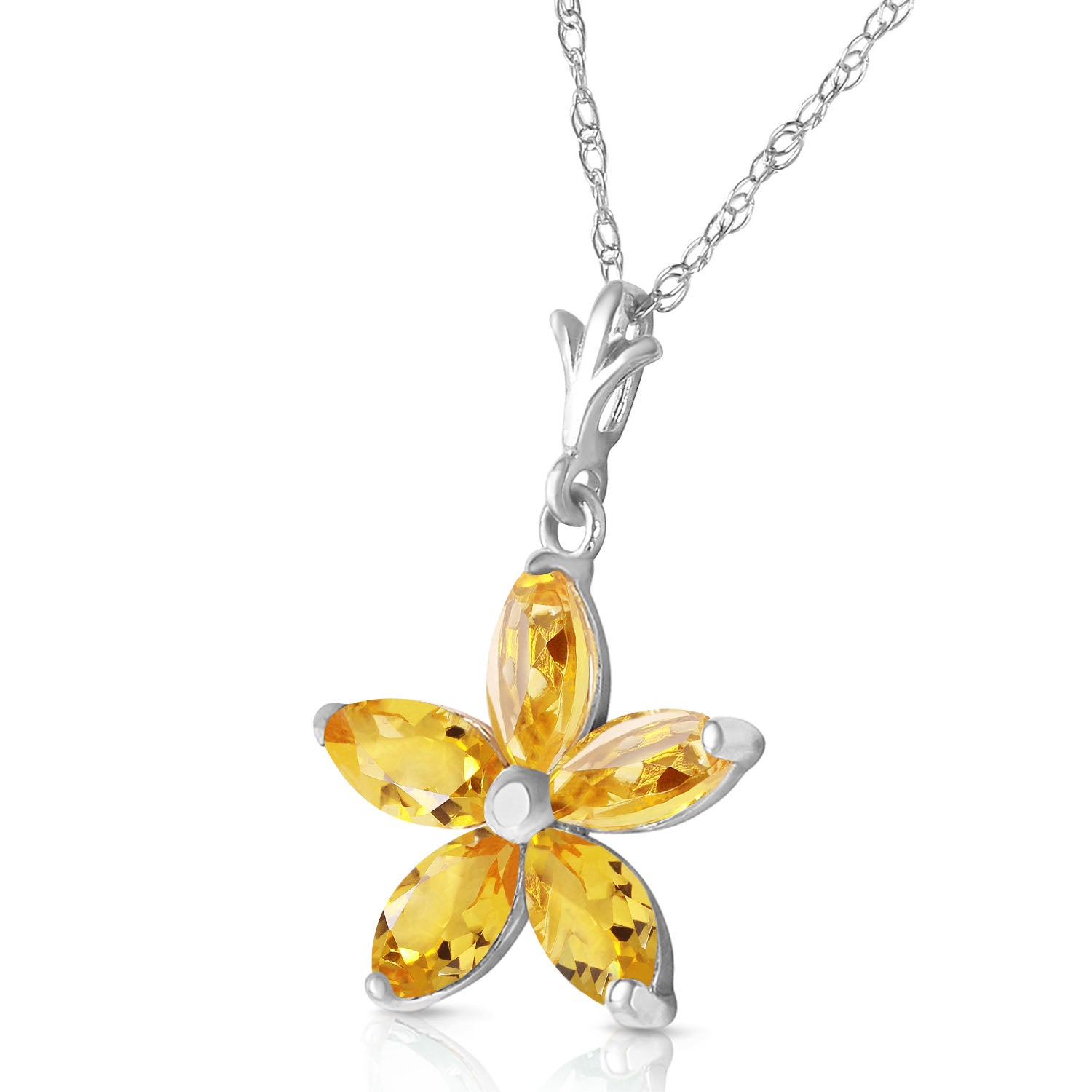 Radiant Petal Citrine Necklace
