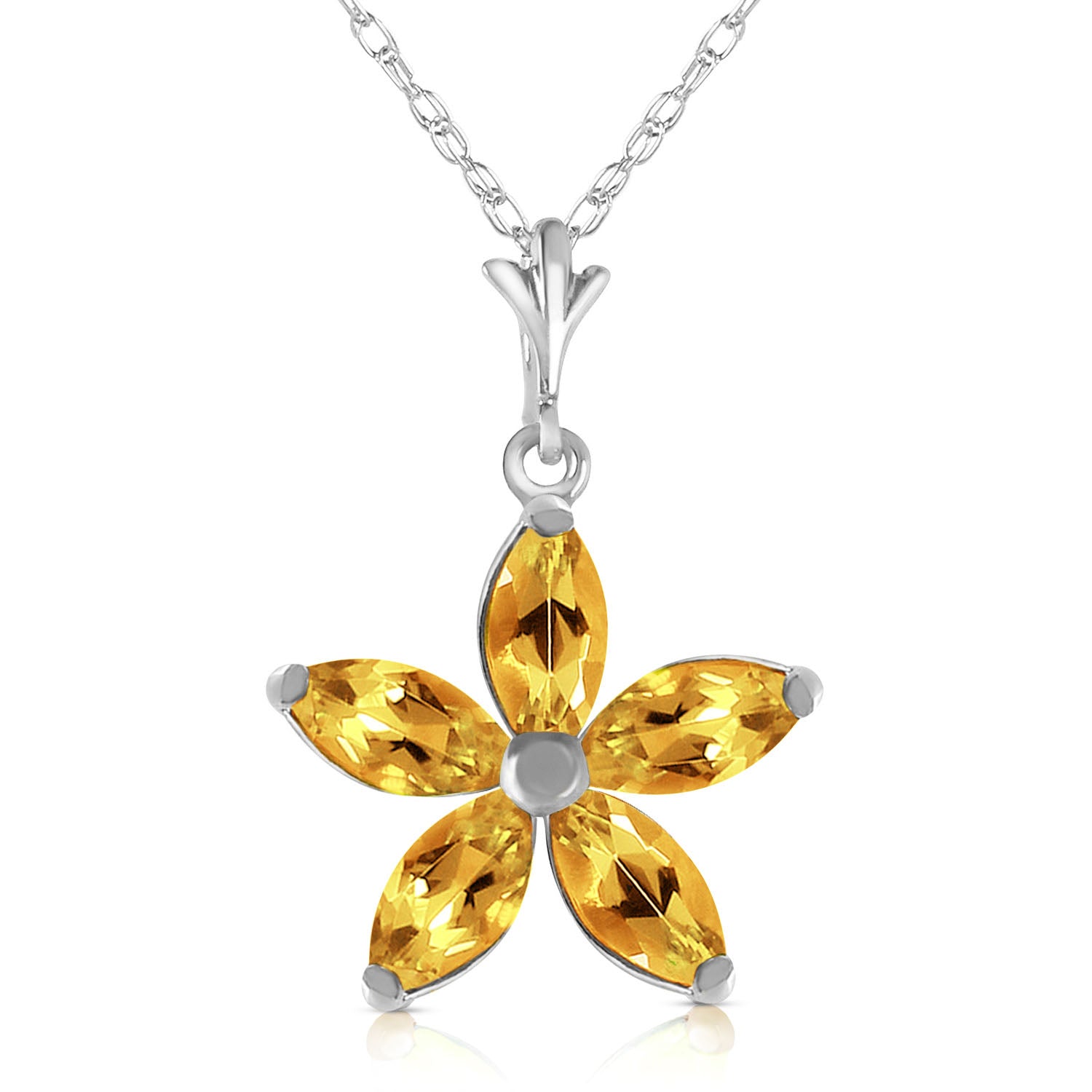 Radiant Petal Citrine Necklace