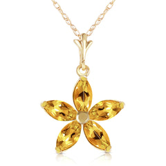 Radiant Petal Citrine Necklace