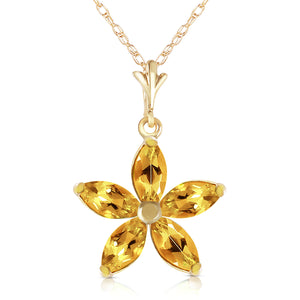 Radiant Petal Citrine Necklace