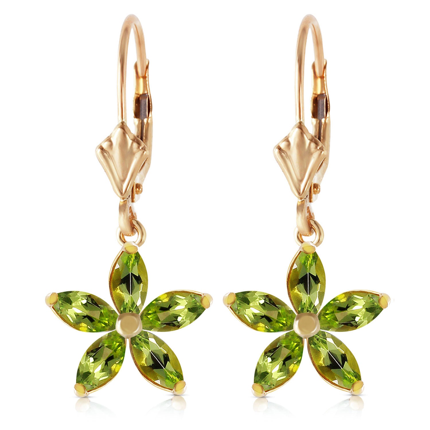Flora Gem Peridot Earrings