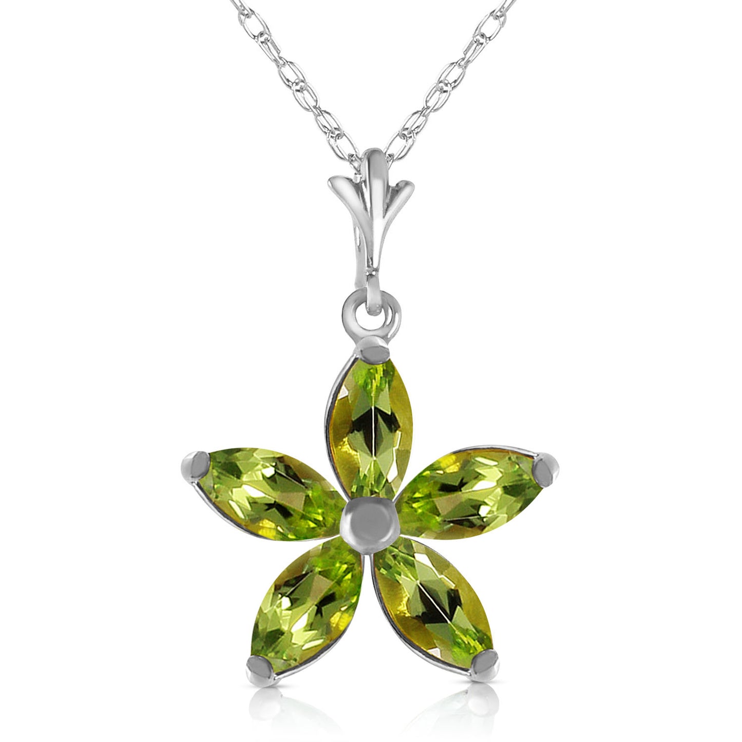 Radiant Petal Peridot Necklace