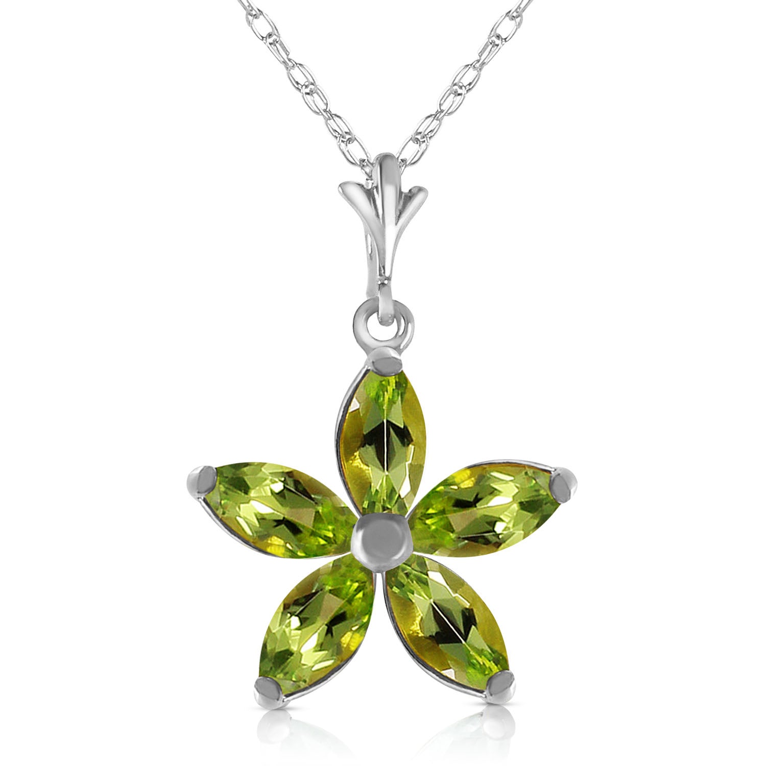 Radiant Petal Peridot Necklace