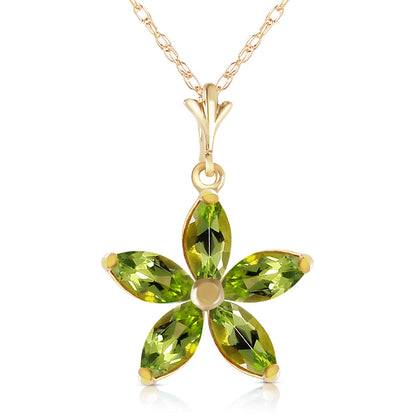 Radiant Petal Peridot Necklace