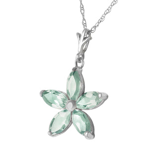 Radiant Petal Green Amethyst Necklace