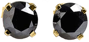 Luminous Orb Black Diamond Earrings