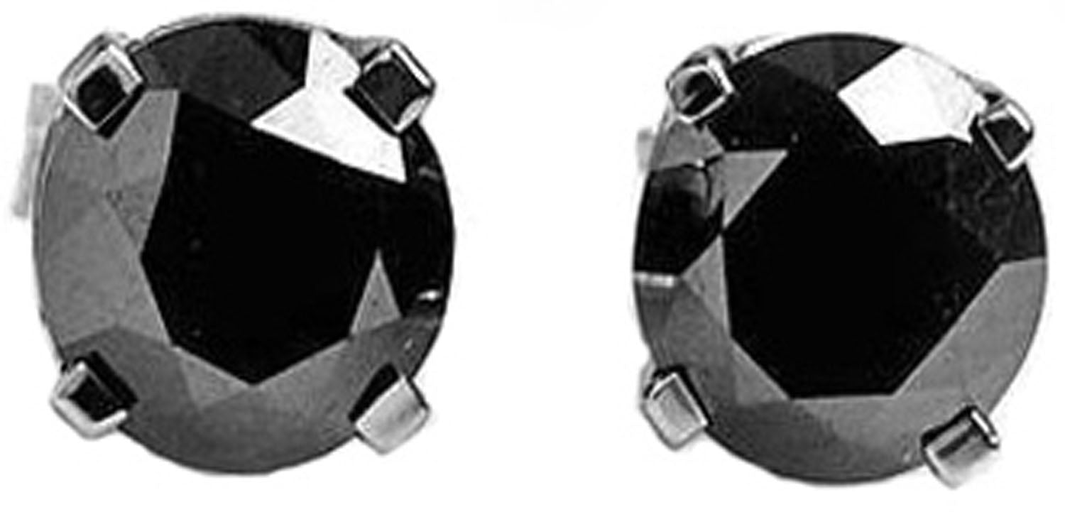 Luminous Orb Black Diamond Earrings