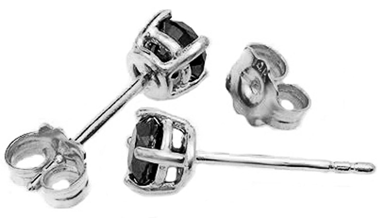 Luminous Orb Black Diamond Earrings