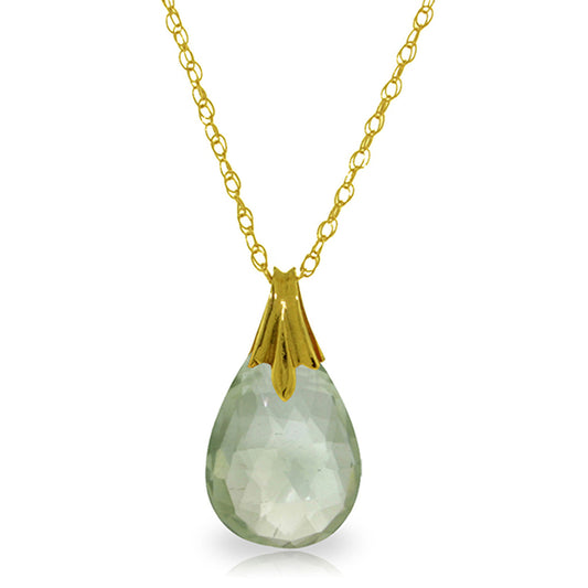 Glistening Glow Green Amethyst Necklace