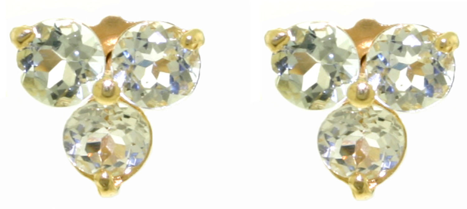 Petal Prism Aquamarine Earrings