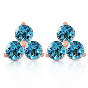 Petal Prism Blue Topaz Earrings