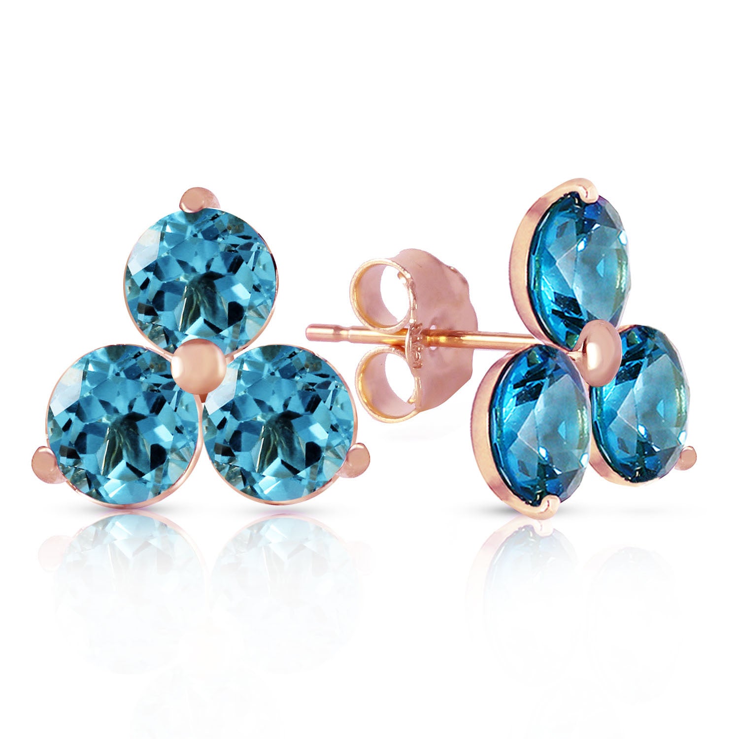 Petal Prism Blue Topaz Earrings