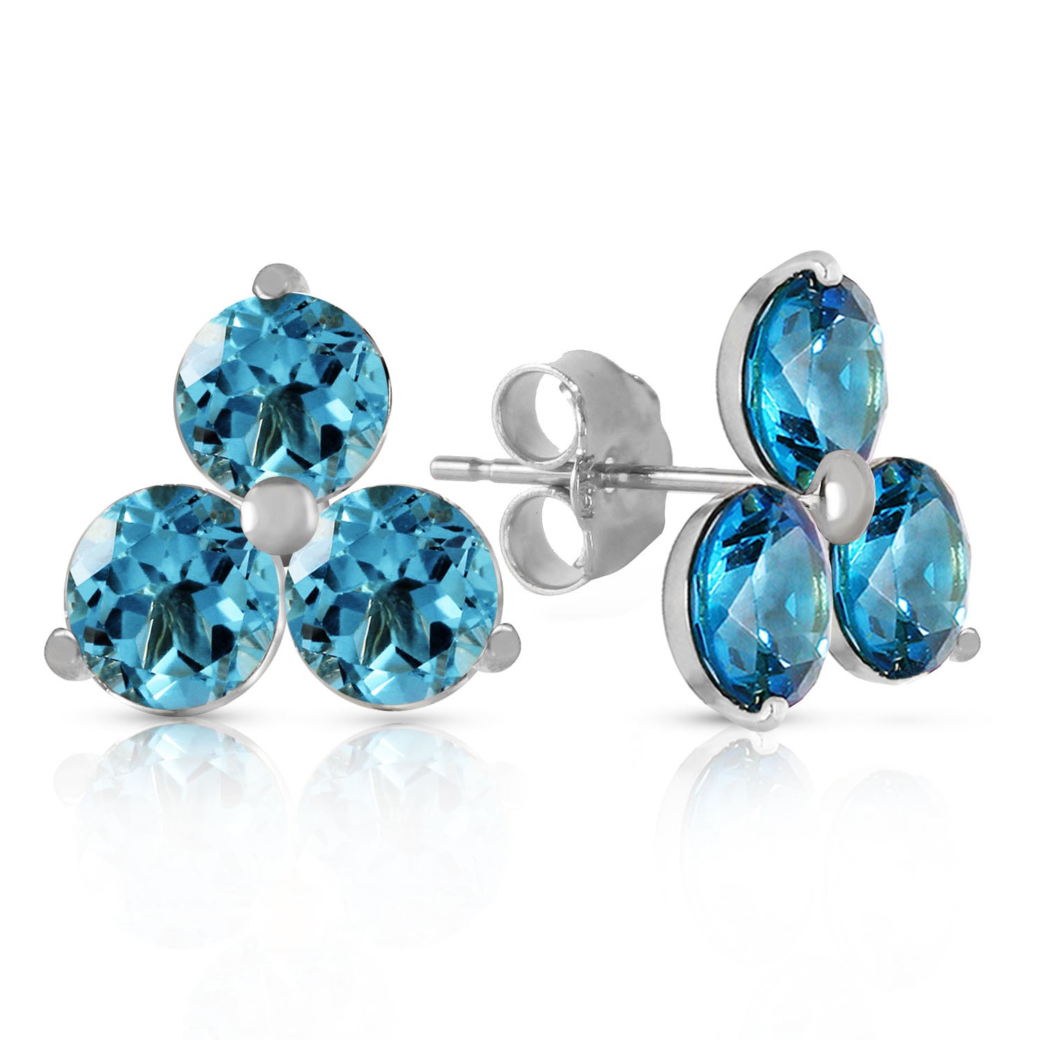 Petal Prism Blue Topaz Earrings
