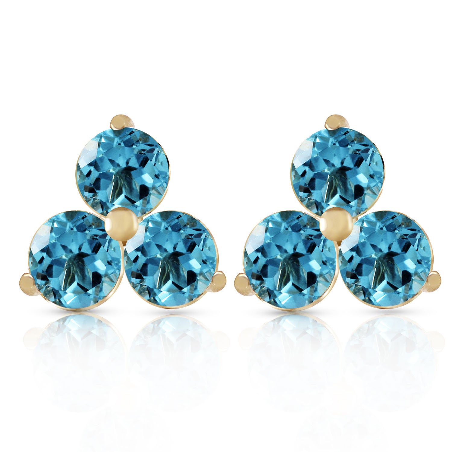Petal Prism Blue Topaz Earrings