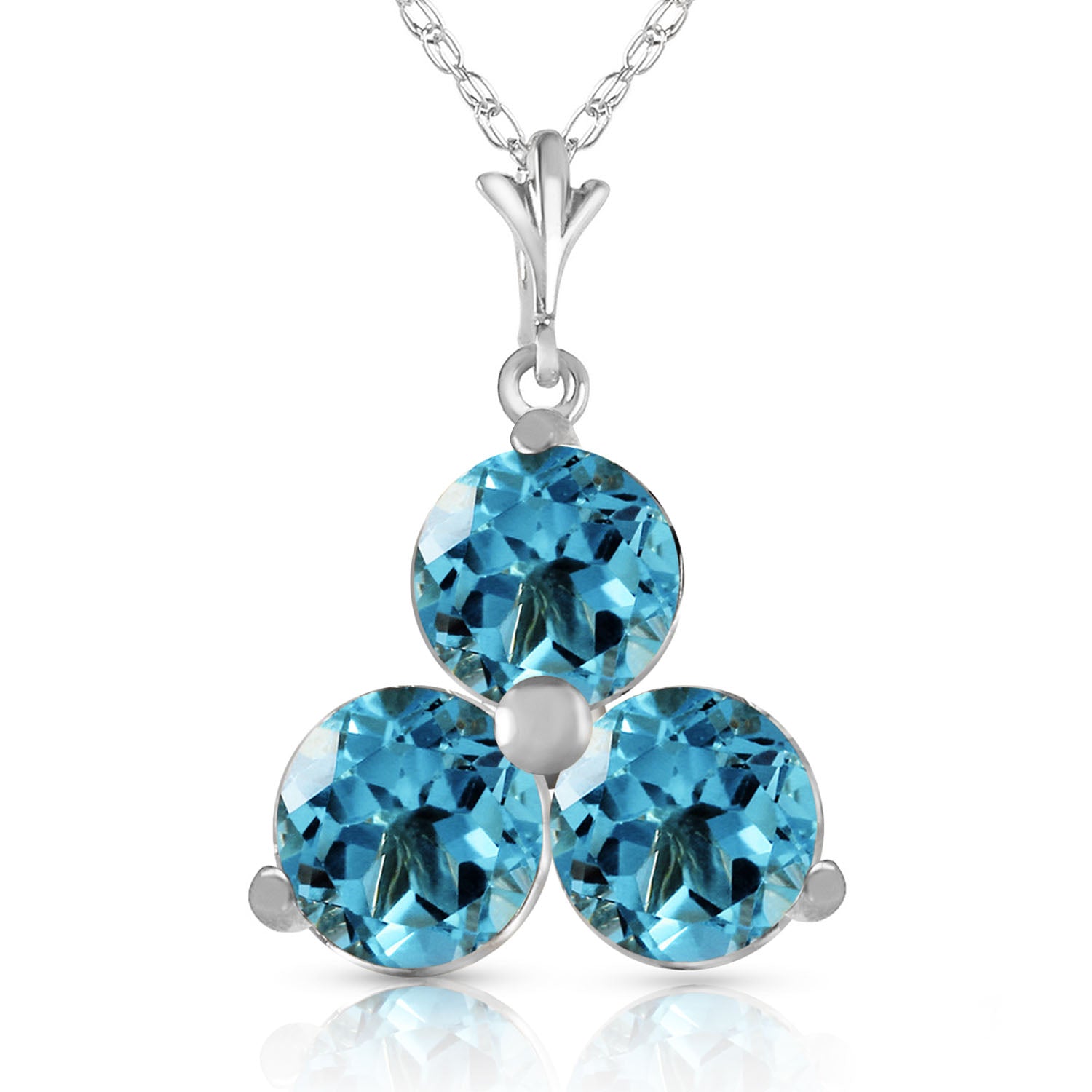 Trinity Gems Blue Topaz Necklace