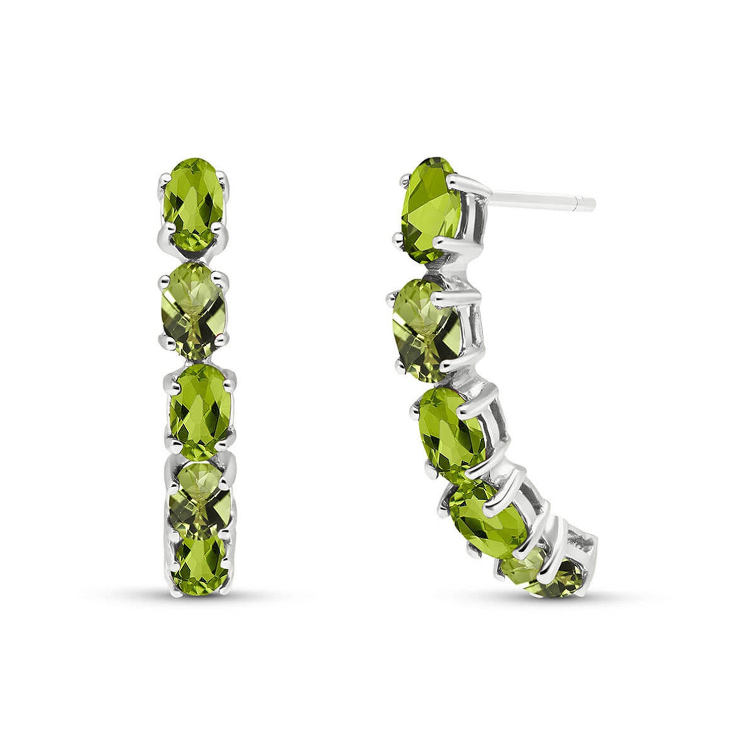 Brilliant Curve Peridot Earrings