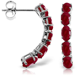 Brilliant Curve Ruby Earrings