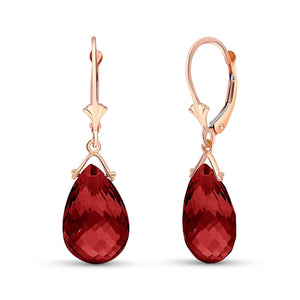 Lunar Glow Garnet Earrings