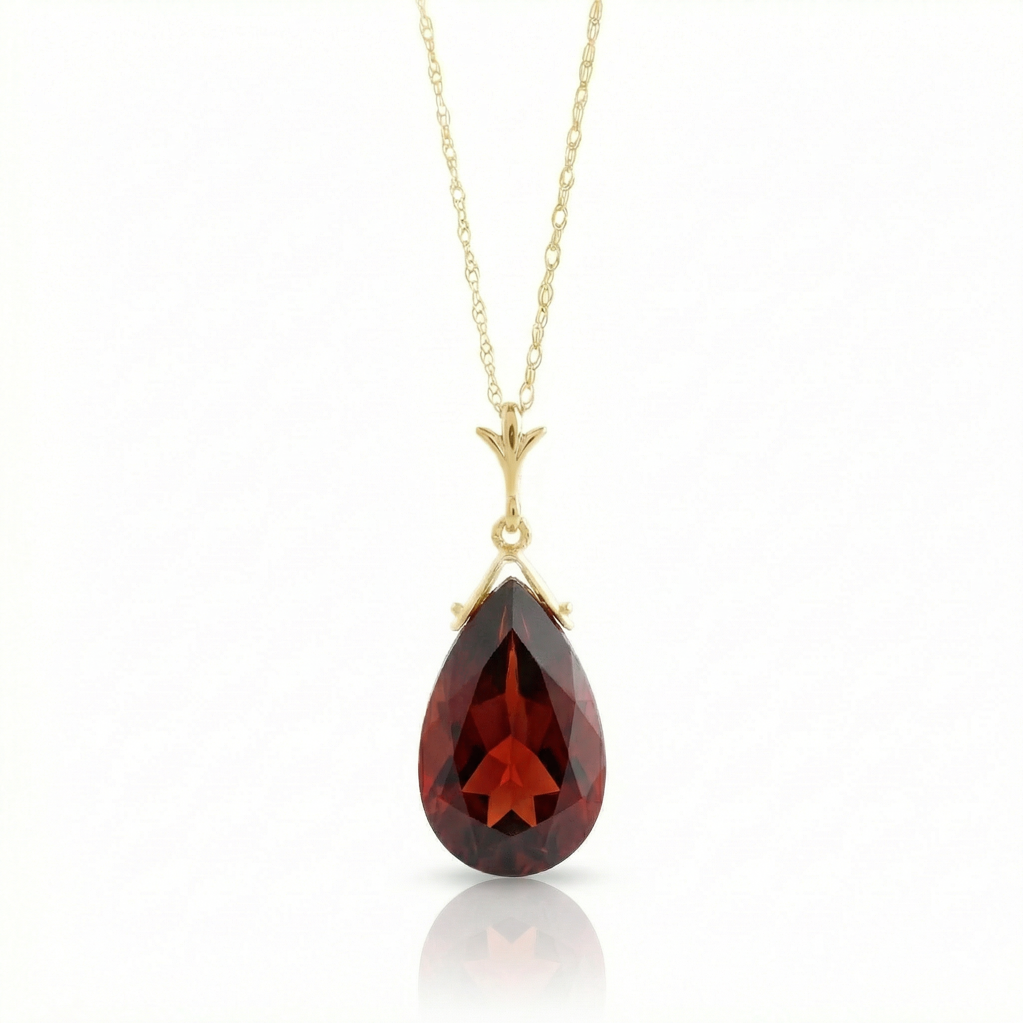 Lunar Glow Garnet Necklace