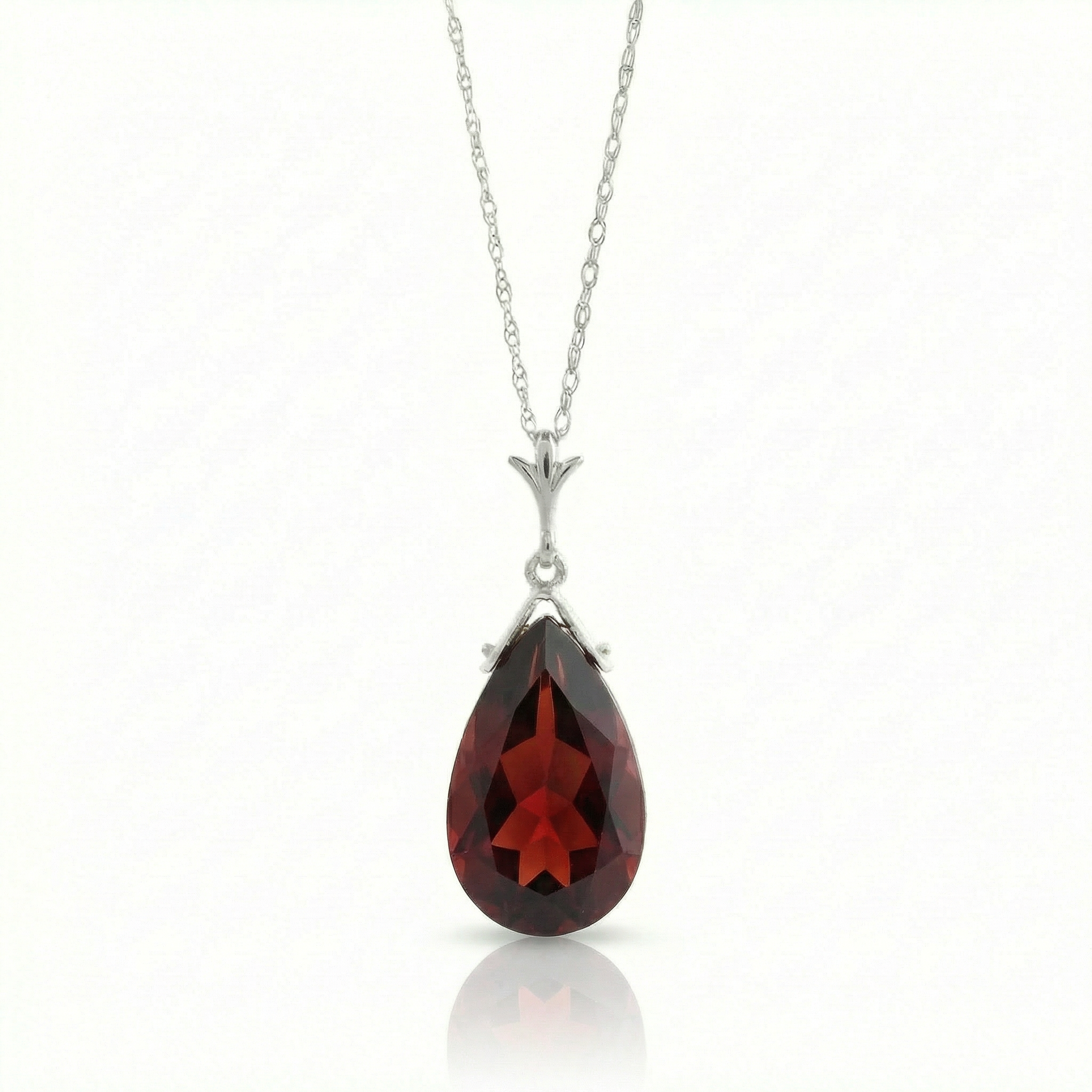 Lunar Glow Garnet Necklace
