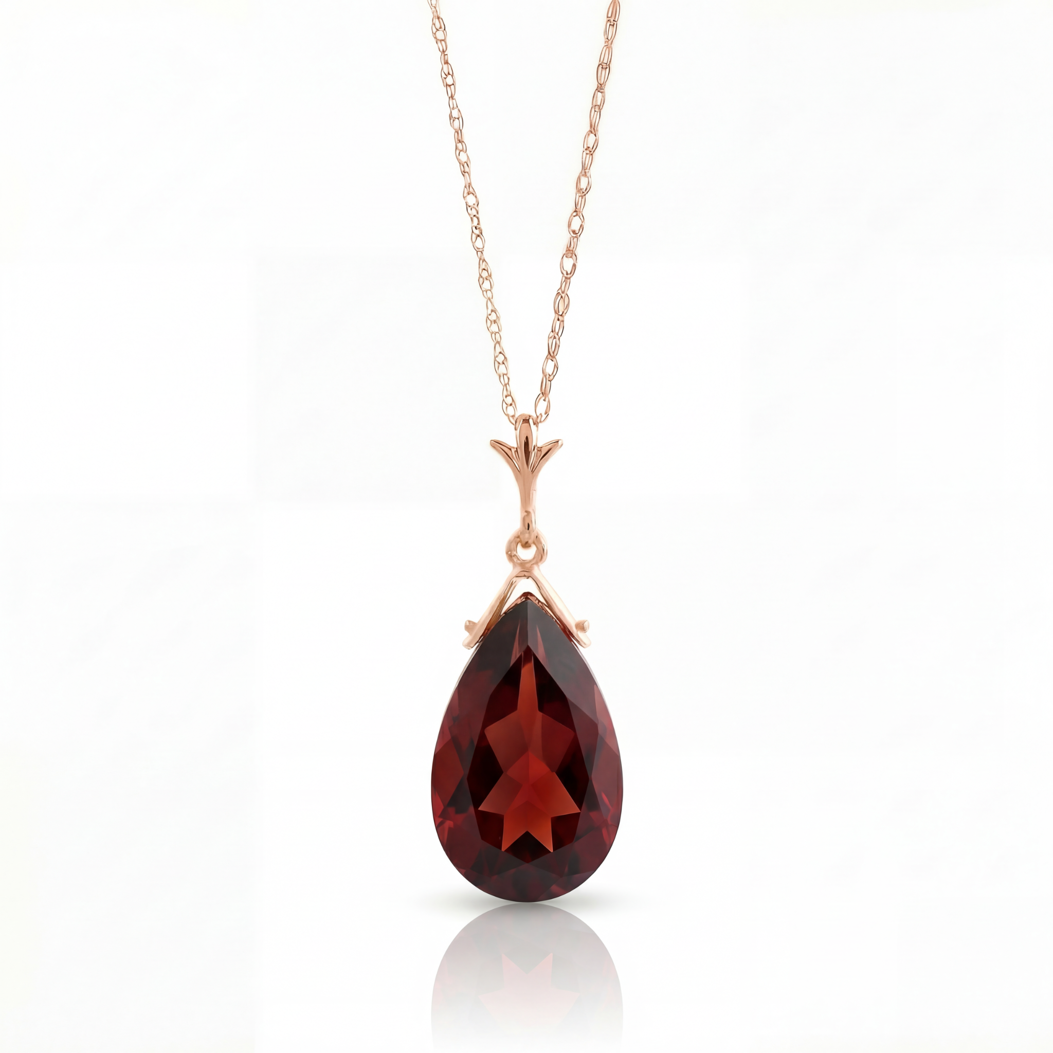 Lunar Glow Garnet Necklace