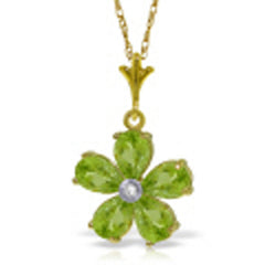 Gilded Petal Peridot Chain