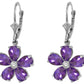 Gilded Petal Amethyst Earrings