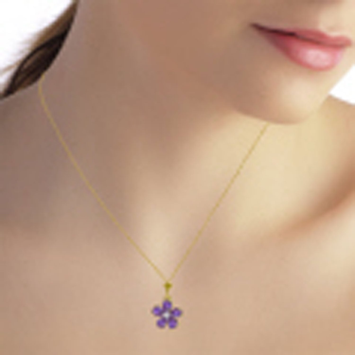 Gilded Petal Amethyst Chain