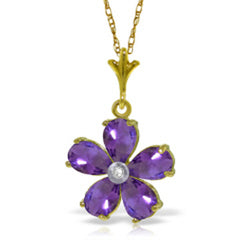 Gilded Petal Amethyst Chain