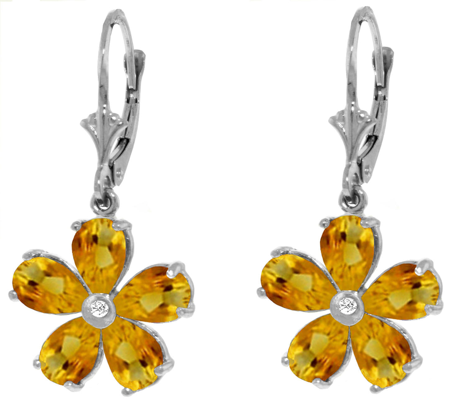 Gilded Petal Citrine Earrings