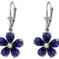 Gilded Petal Sapphire Earrings