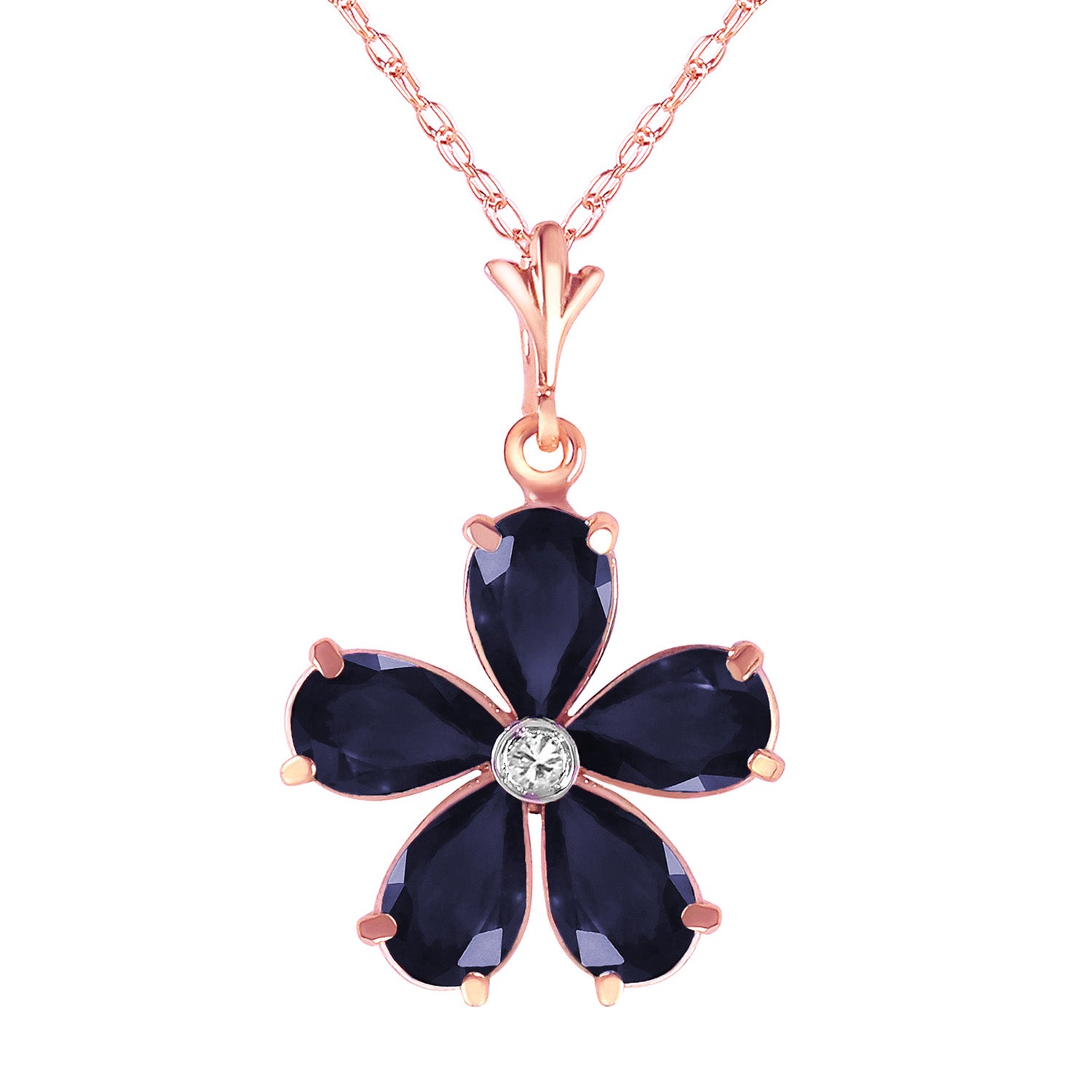 Gilded Petal Sapphire Chain