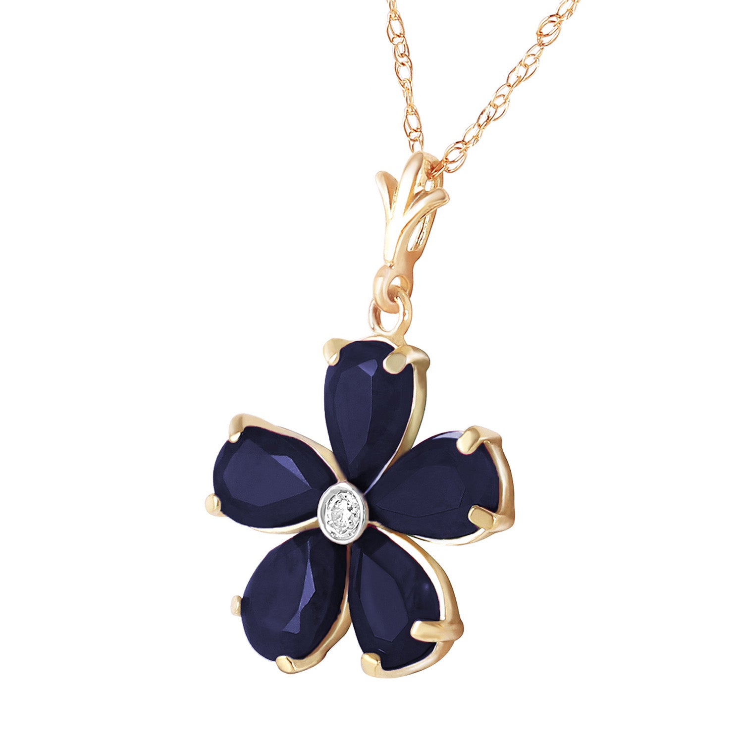 Gilded Petal Sapphire Chain