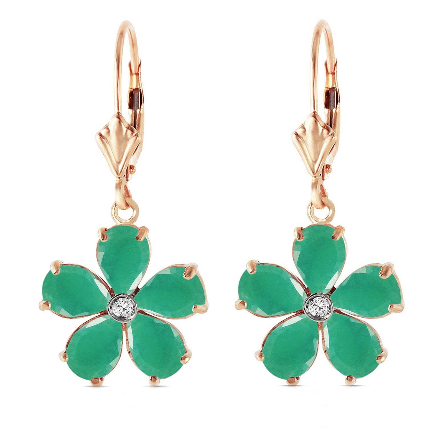 Gilded Petal Emerald Earrings