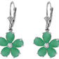 Gilded Petal Emerald Earrings