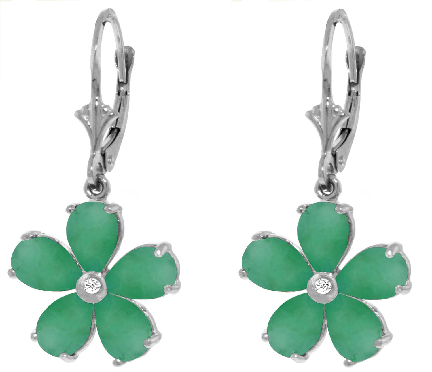 Gilded Petal Emerald Earrings